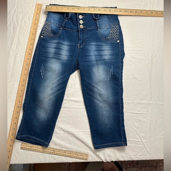 Tush Push Stretchy Denim Jeans, Junior Girls Size 7 - Picture 11 of 14